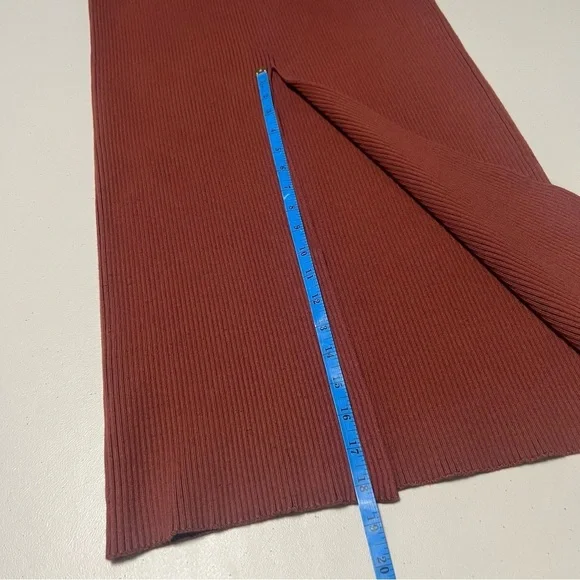 🆕 &OR COLLECTIVE SKIRT 01 Highwaist Ribbed Stretch Organic Cotton Column Skirt - Picture 13 of 14